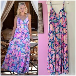 Lilly Pulitzer Size 4 Melody Dress Pink Sunset The Sunny Side HARD TO FIND 🦄